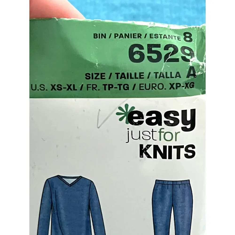 Simplicity 6529 Sewing pattern hoodie dress tunic legging size xs-XL